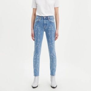Levi’s 501 Embroidered Flame Jeans